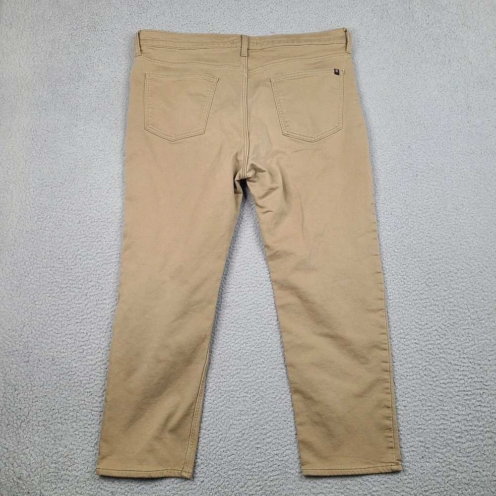 Banana Republic Traveler Pants Mens 38x26 Brown Tan Slim Straight Chinos Stretch